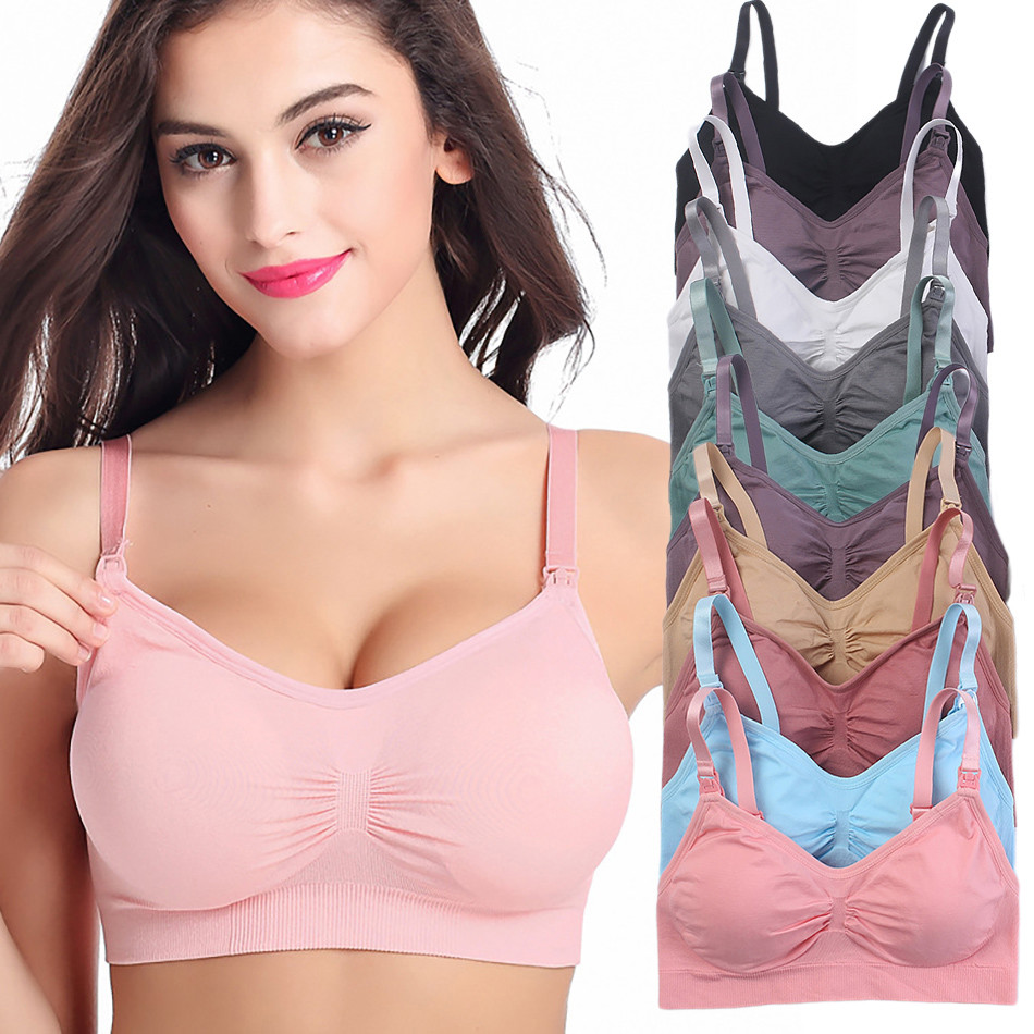 Nursing Bra Sleep - 통기성 출산 임신 브래지어 컴포트 모유