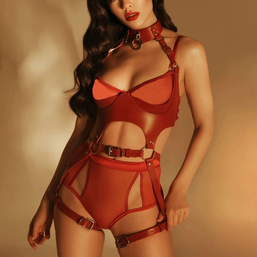 Garter Belt Set - 여성 패션 하네스 허리 벨트 세트
