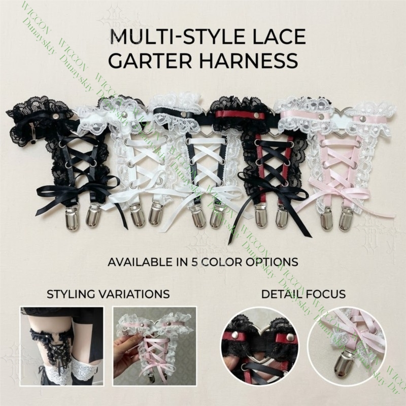 Garter Belt Set - 지라이 케이 피규어 리본 버클 레이스
