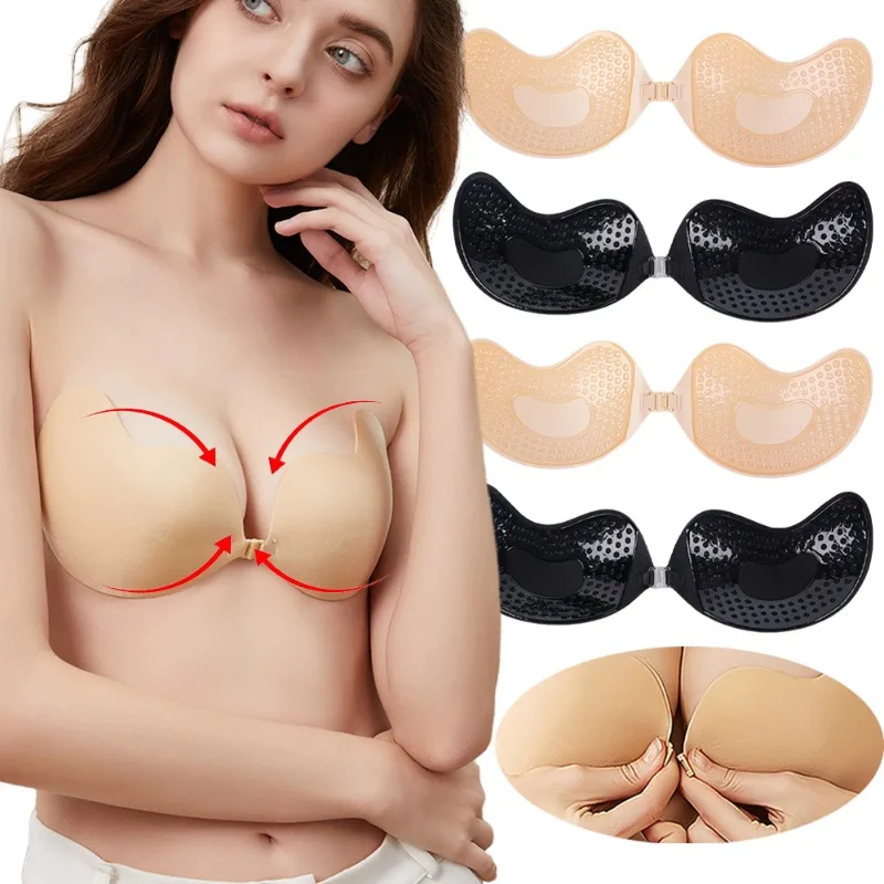 Strapless Bra Backless - 1/2Pc 보이지 않는 푸시 업 브래지어
