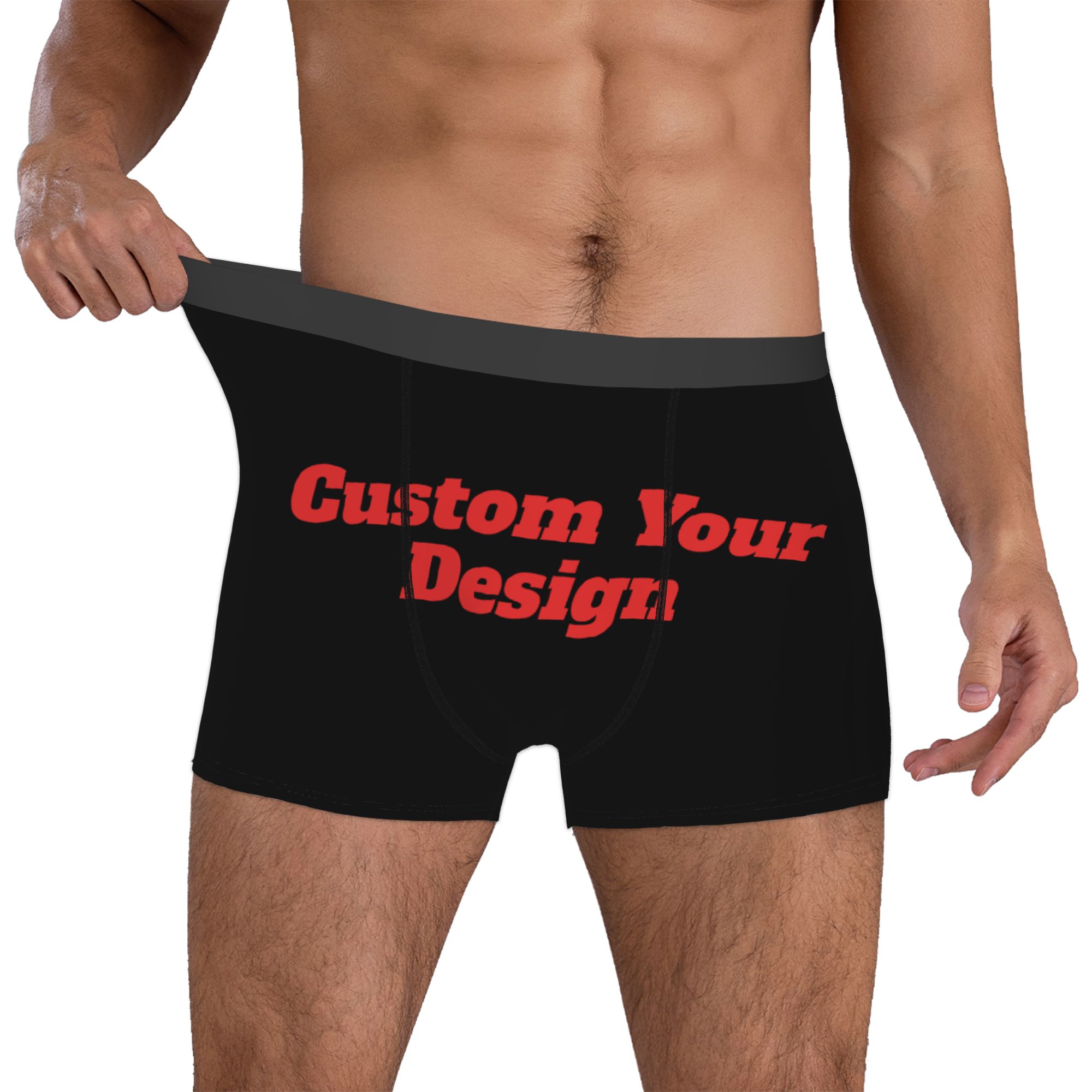 Boyshort Underwear - 맞춤형 사진 로고 텍스트 속옷 남성용