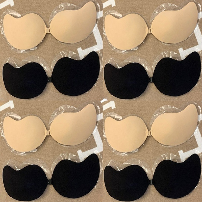 Silicone Bra Adhesive - 1/2쌍 푸쉬업 인비저블 브라 여성용 스트랩리스