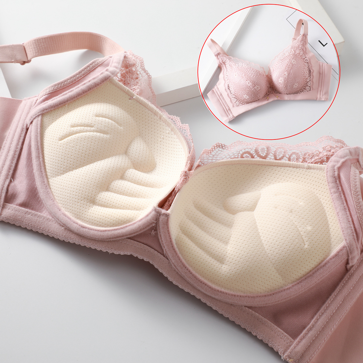 Bralette Wireless Soft - 여성을위한 브래지어를 밀어 섹시한 꽃 레이스