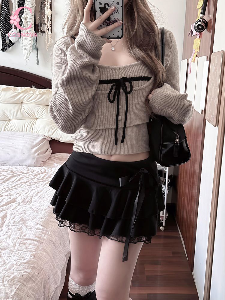 Cami Top Lace - 일본 빈티지 코케트 3종 세트 여성