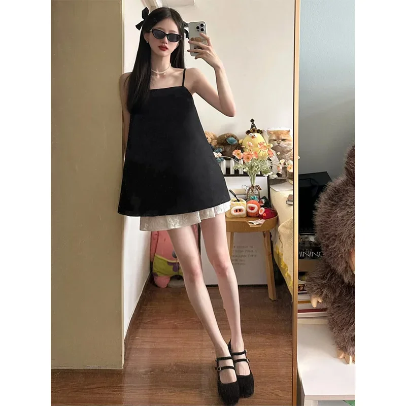 Cami Top Lace - 여성용 색상 대비 시크한 소녀 2