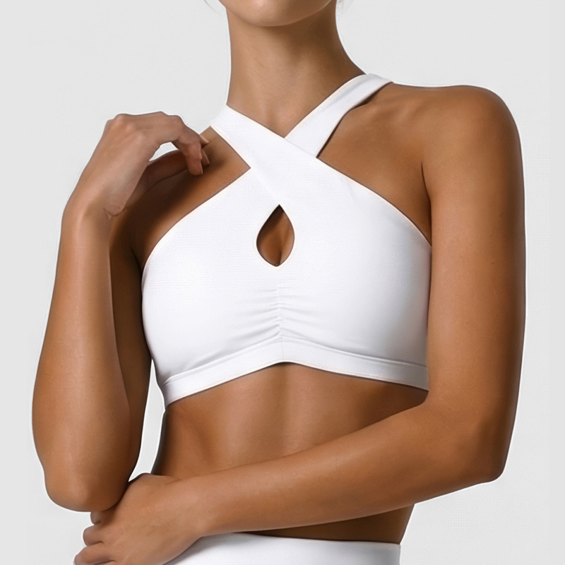 Sports Bra High Impact - 여성 소프트 스포츠 속옷 솔리드 컬러