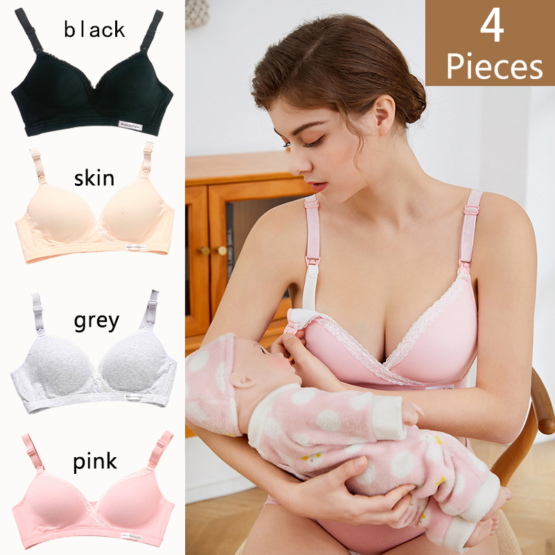 Nursing Bra Sleep - 4Pcs 임신 한 여성을위한 새로운 코