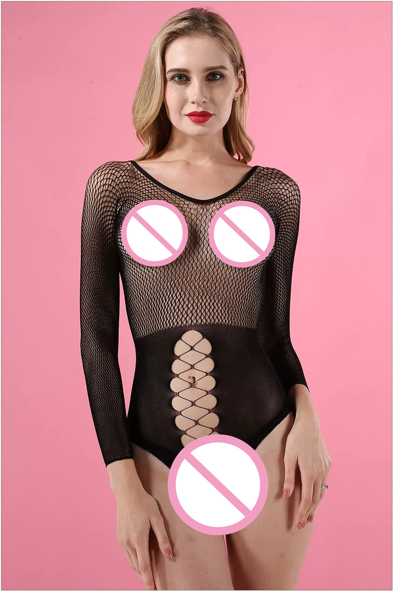 섹시한 블랙 망사 란제리 바디수트 여성용 투명 캣수트  - Bodystocking Fishnet 리뷰 및 가격