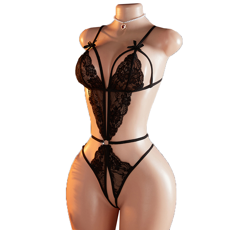 투명 섹시한 원피스 중공 블랙 레이스 란제리 이국적인  - Lace Teddy Lingerie 리뷰 및 가격