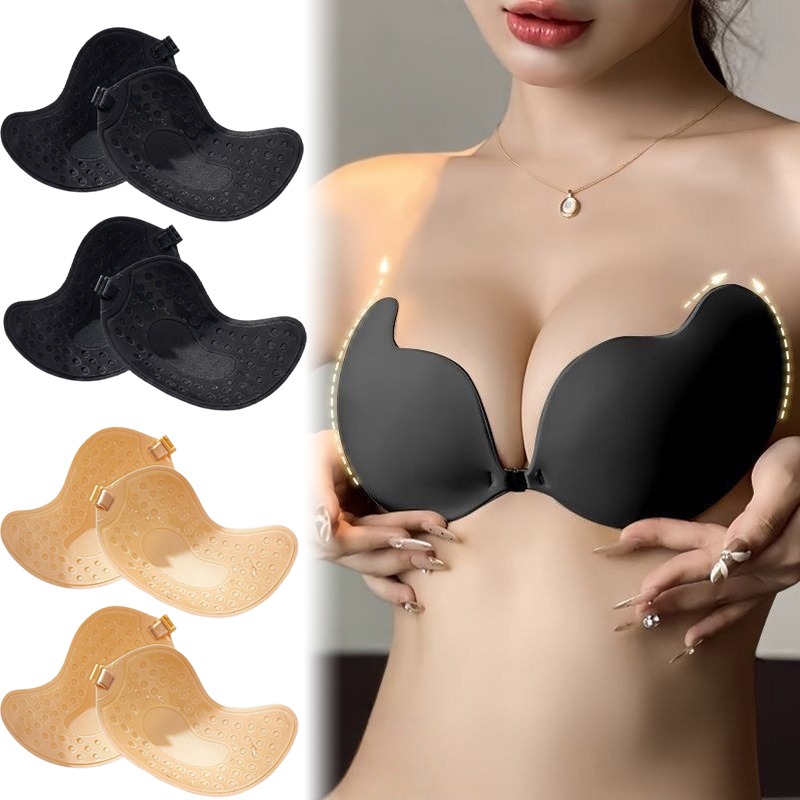 1/2쌍 푸쉬업 인비저블 브라 여성용 스트랩리스 백리스 - Silicone Bra Adhesive 리뷰 및 가격