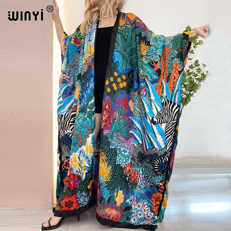 WINYI 아프리카 중동 기모노 여성용 가디건 스티치  - Robe Silk Women 리뷰 및 가격