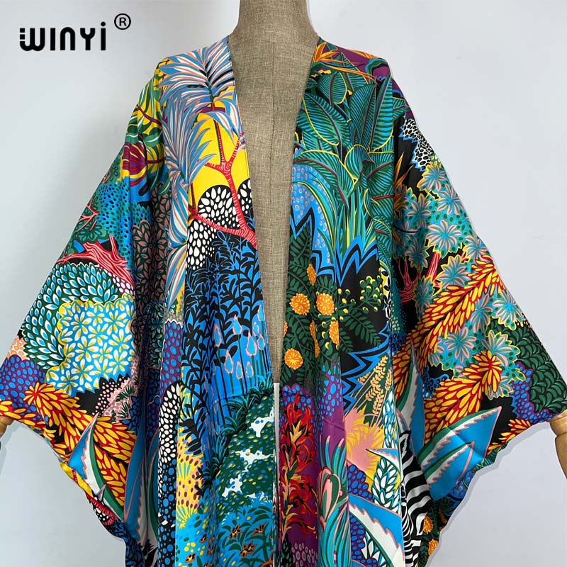 WINYI 아프리카 중동 기모노 여성용 가디건 스티치  - Robe Silk Women 리뷰 및 가격