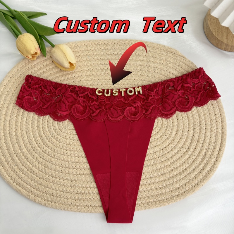 개인화 된 사용자 정의 끈 팬티 이름 크리스탈 문자 G - Thong Bikini Women 리뷰 및 가격