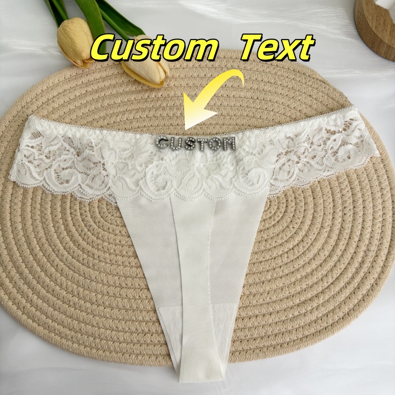 개인화 된 사용자 정의 끈 팬티 이름 크리스탈 문자 G - Thong Bikini Women 리뷰 및 가격