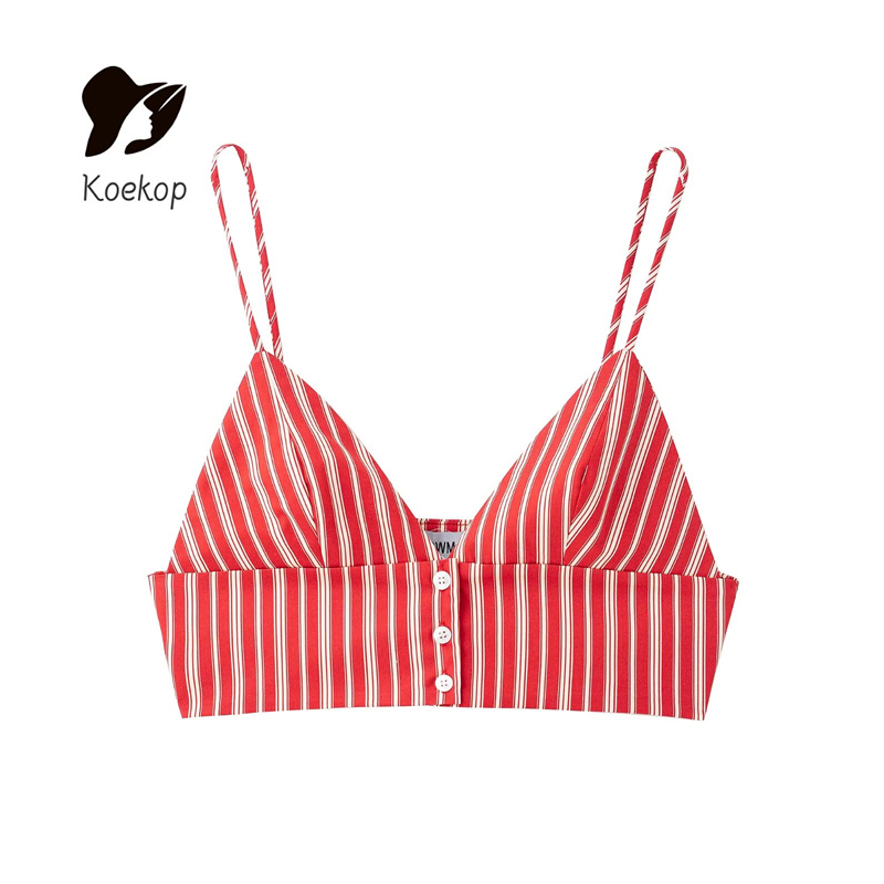 Koekop 여성 패션 섹시한 줄무늬 홀터넥 짧은 탑과 - Strapless Bra Backless 리뷰 및 가격