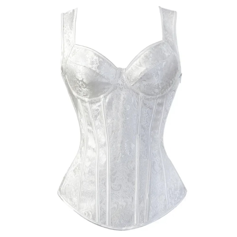 여성 플로럴 프린트 코르셋 탑 빈티지 브로케이드 뷔스티 - Shapewear Bodysuit Firm 리뷰 및 가격