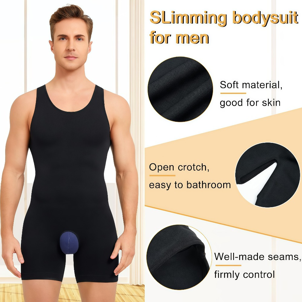 1Pcs 남성용 심리스 압축 바디수트, 민소매 전신 쉐 - Shapewear Bodysuit Firm 리뷰 및 가격