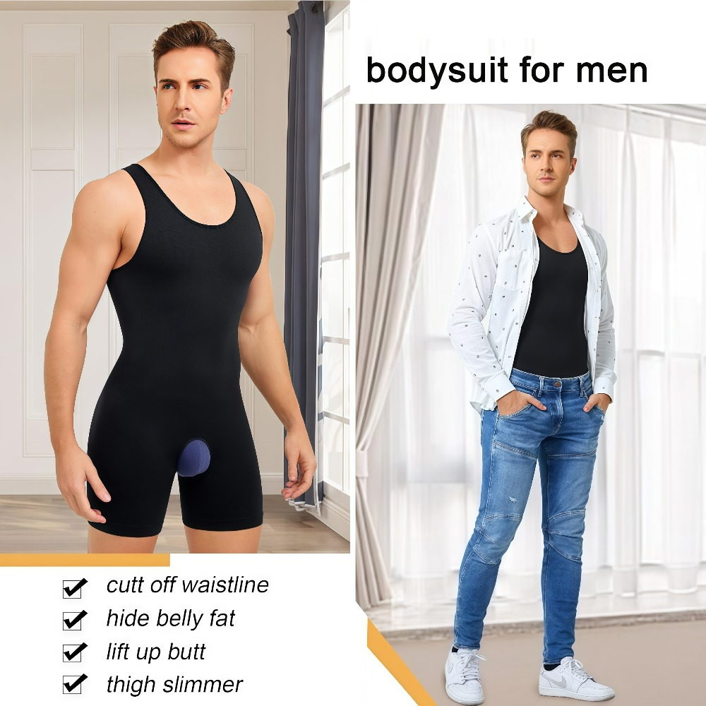 1Pcs 남성용 심리스 압축 바디수트, 민소매 전신 쉐 - Shapewear Bodysuit Firm 리뷰 및 가격