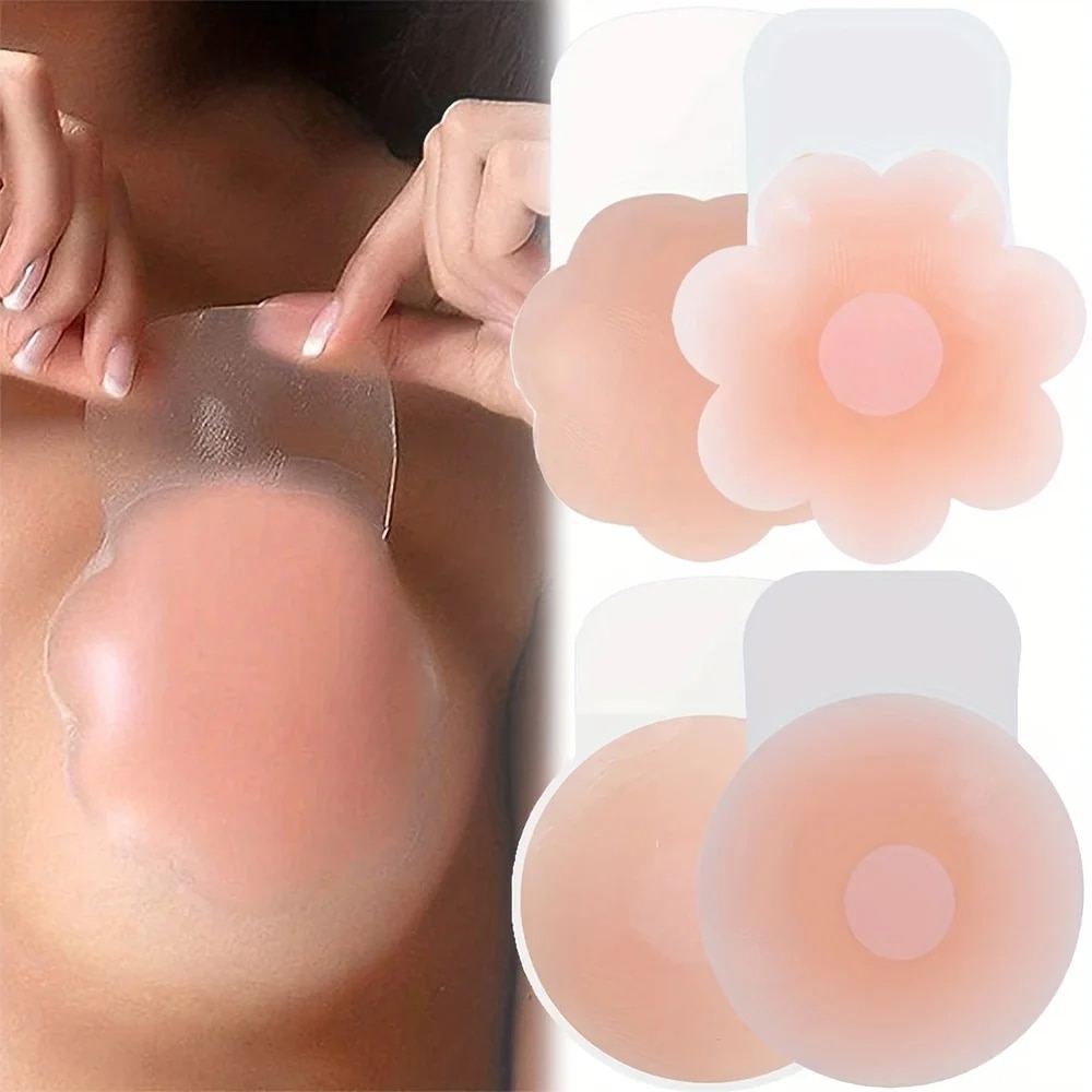 1 쌍의 실리콘 젖꼭지 커버 리프트 업 브래지어 스티커 - Silicone Bra Adhesive 리뷰 및 가격