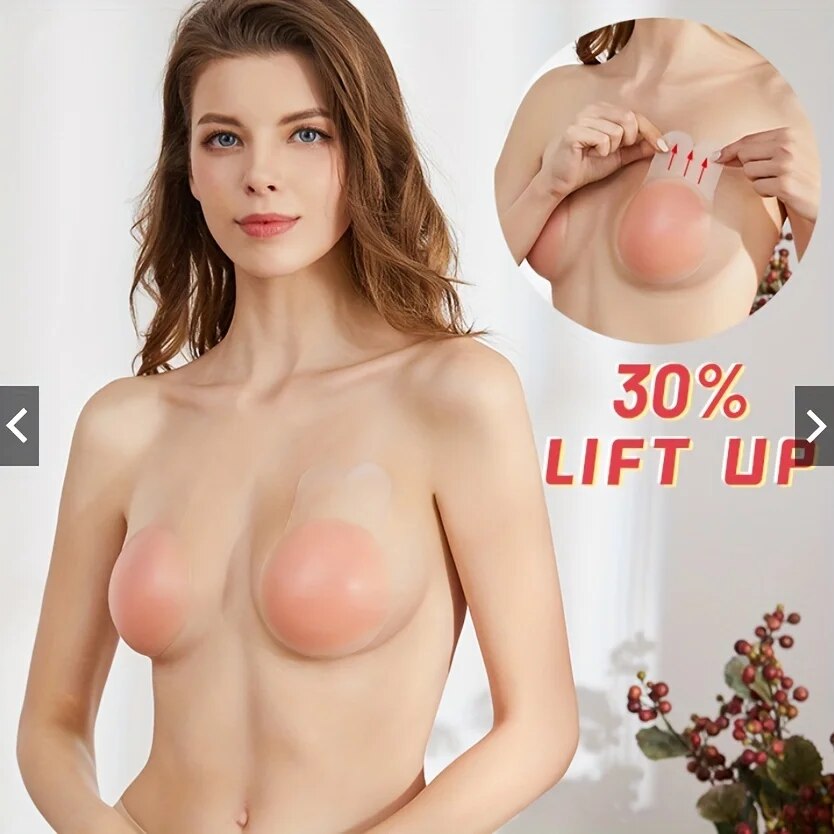 1 쌍의 실리콘 젖꼭지 커버 리프트 업 브래지어 스티커 - Silicone Bra Adhesive 리뷰 및 가격