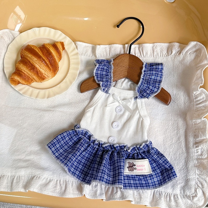 애완동물 드레스 여름 조끼 체크 레이스 인스 스커트 고 - Lace Teddy Lingerie 리뷰 및 가격