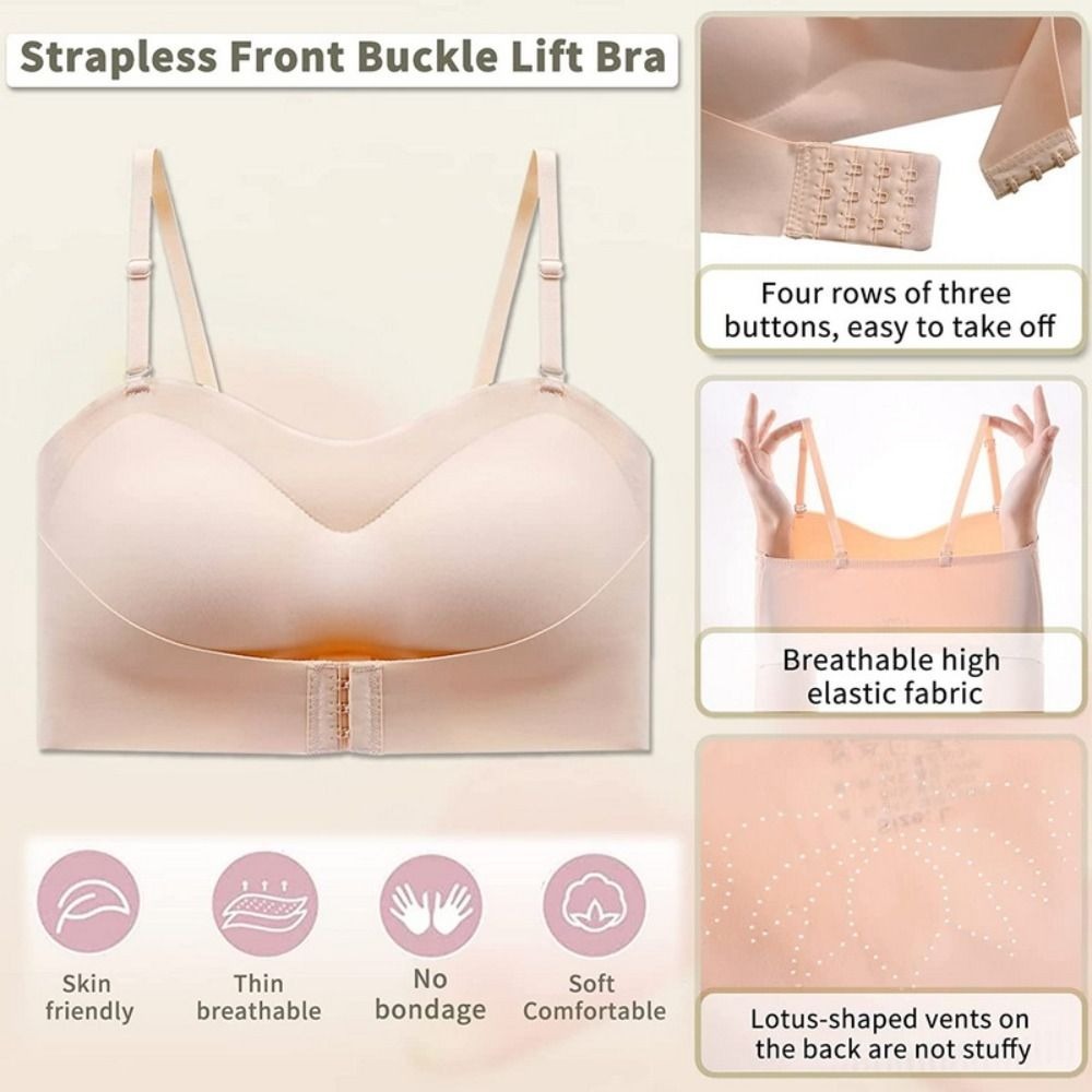소프트 푸쉬업 스트랩리스 인비저블 브라 논슬립 밀착 브 - Bralette Wireless Soft 리뷰 및 가격