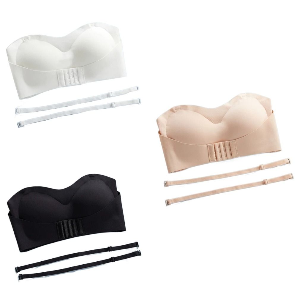 소프트 푸쉬업 스트랩리스 인비저블 브라 논슬립 밀착 브 - Bralette Wireless Soft 리뷰 및 가격