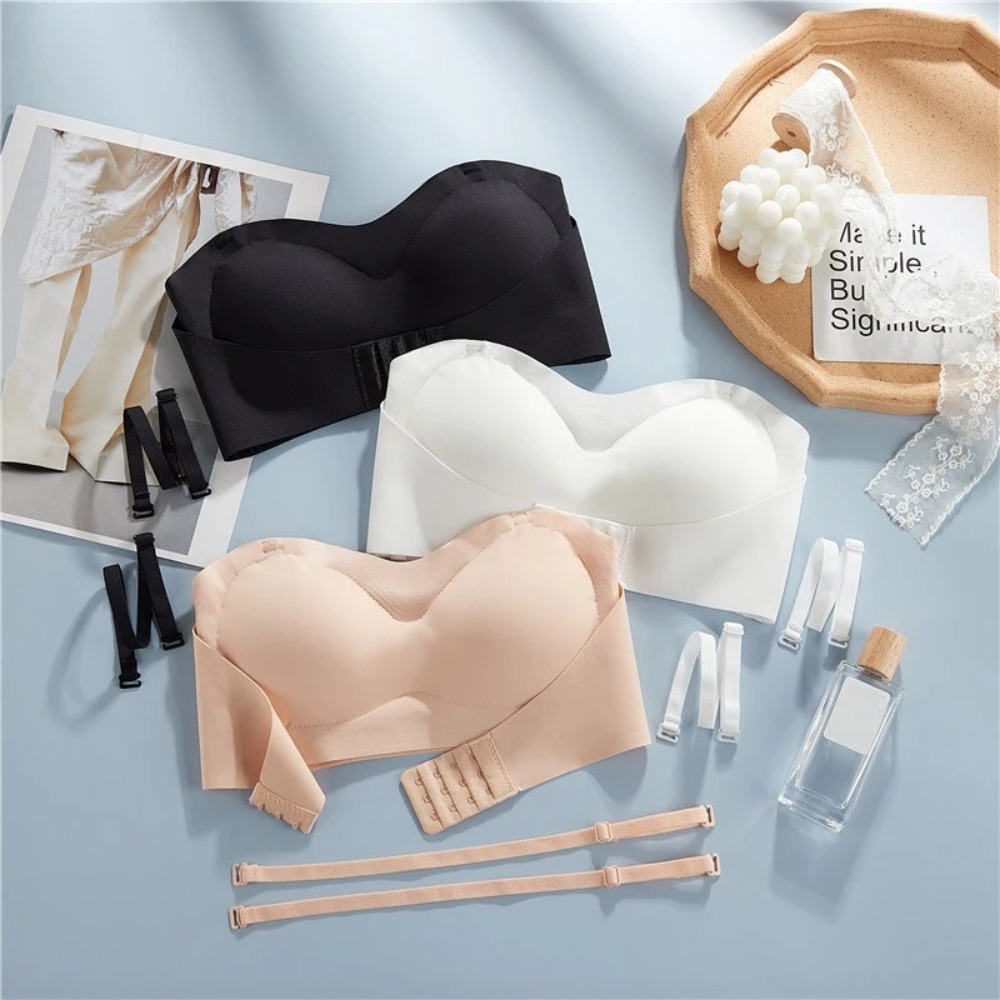 소프트 푸쉬업 스트랩리스 인비저블 브라 논슬립 밀착 브 - Bralette Wireless Soft 리뷰 및 가격