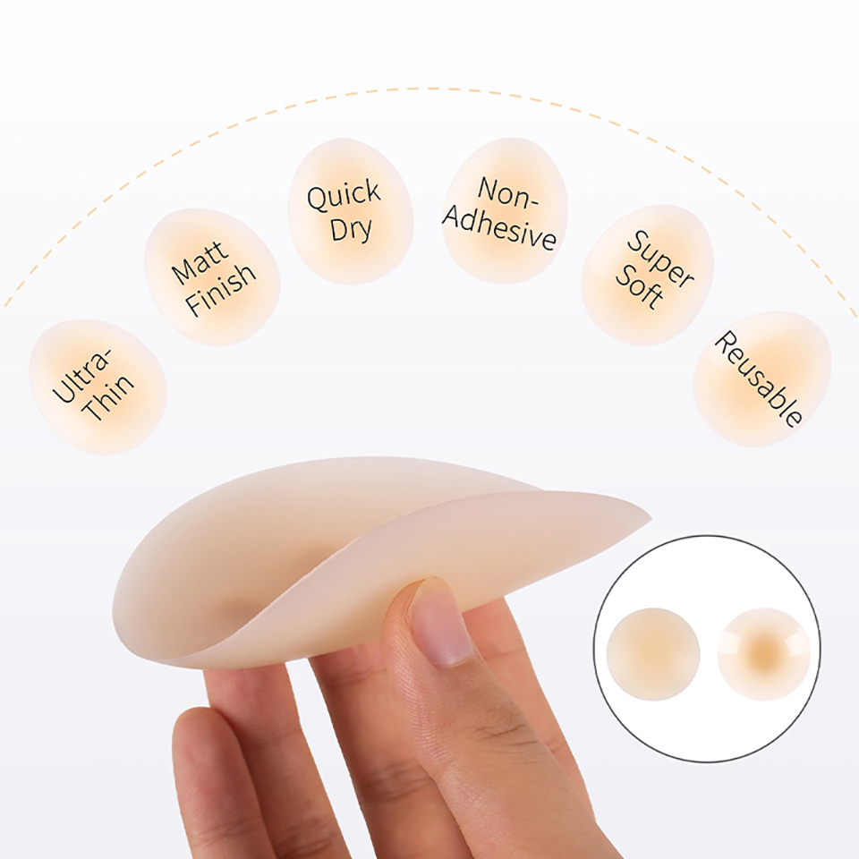 접착제 없음 자기 접착제 젖꼭지 커버 보이지 않는 실리 - Silicone Bra Adhesive 리뷰 및 가격