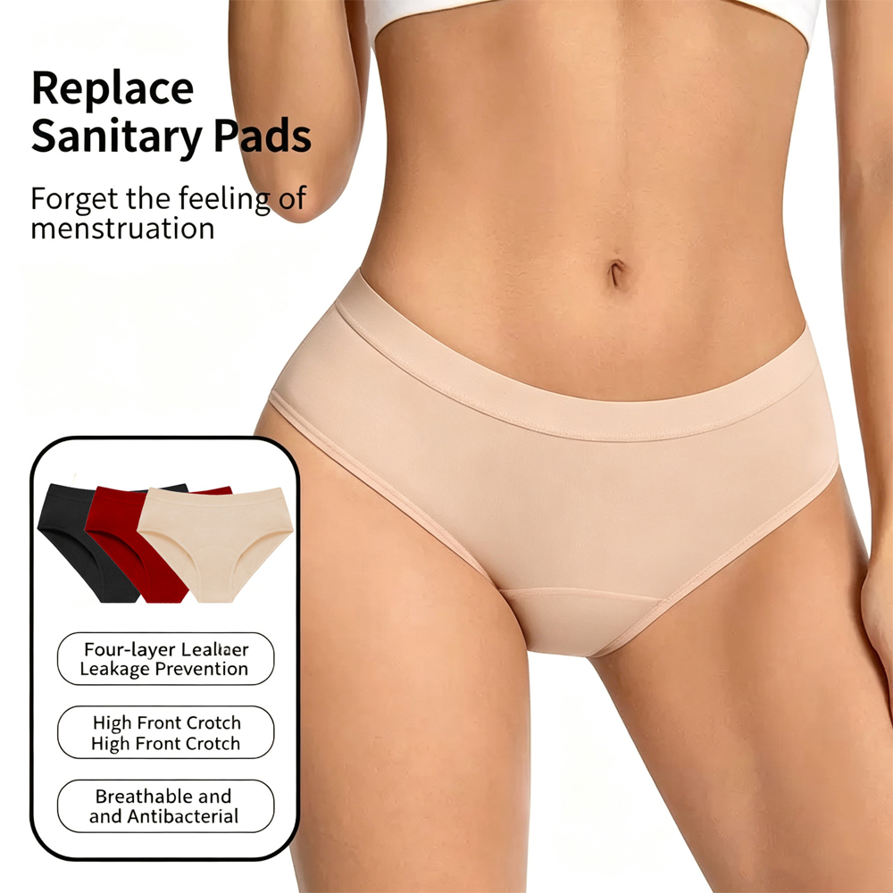 3Pcs 무거운 흐름 월경 팬티 4 레이어 여성 기간  - Period Panty Absorbent 리뷰 및 가격