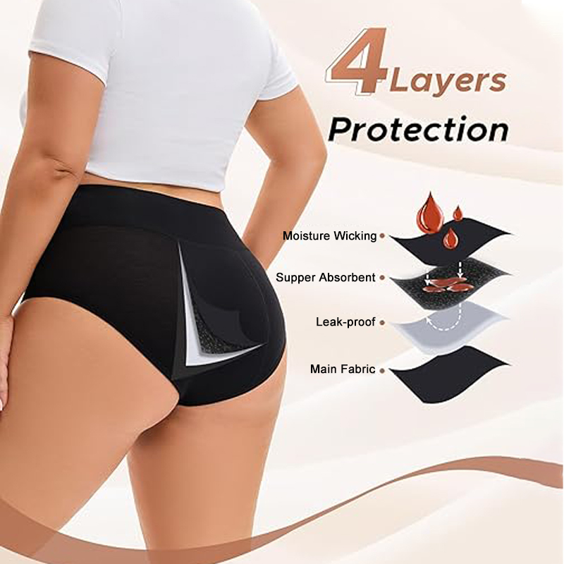 3Pcs 무거운 흐름 월경 팬티 4 레이어 여성 기간  - Period Panty Absorbent 리뷰 및 가격