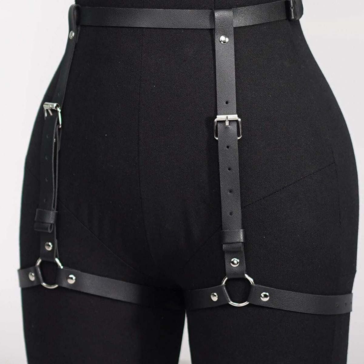 여성 가죽 하네스 사람하네스 가죽 하네스 속옷 섹시한  - Garter Belt Set 리뷰 및 가격