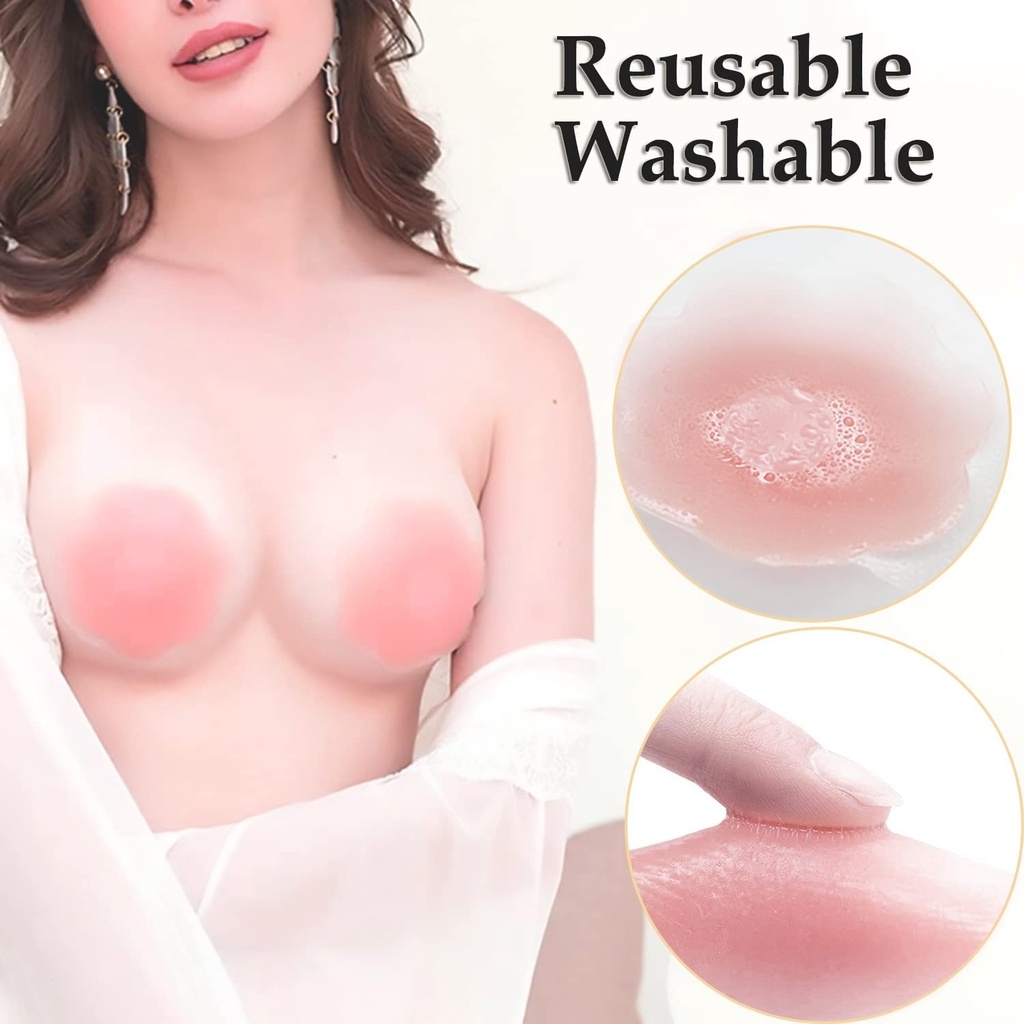 6/12개입 투명 셀프 접착식 가슴 패치 재사용 가능  - Silicone Bra Adhesive 리뷰 및 가격