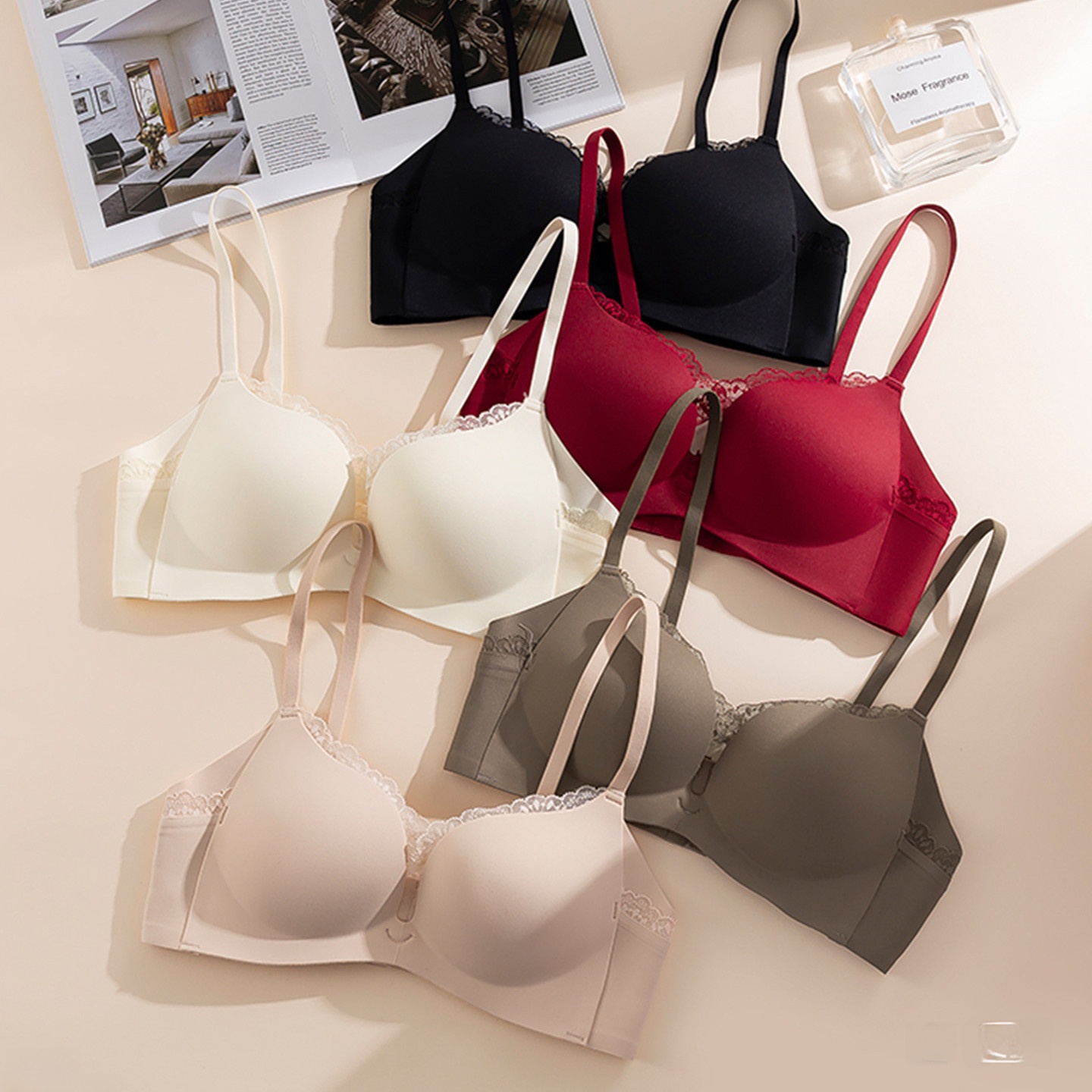 퓨어 쿠클릿 레이스 팜컵 스몰 체스트 게더드 언더웨어  - Seamless Underwear Women 리뷰 및 가격