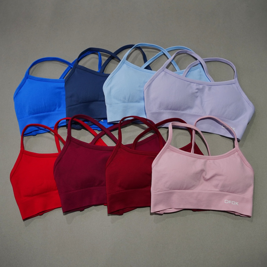 DFDK 리브드 심리스 크로스 백 요가 브라 여성용 와 - Push Up Bra Padded 리뷰 및 가격