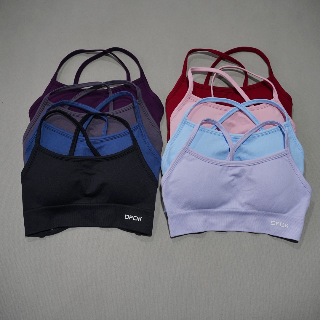 DFDK 리브드 심리스 크로스 백 요가 브라 여성용 와 - Push Up Bra Padded 리뷰 및 가격